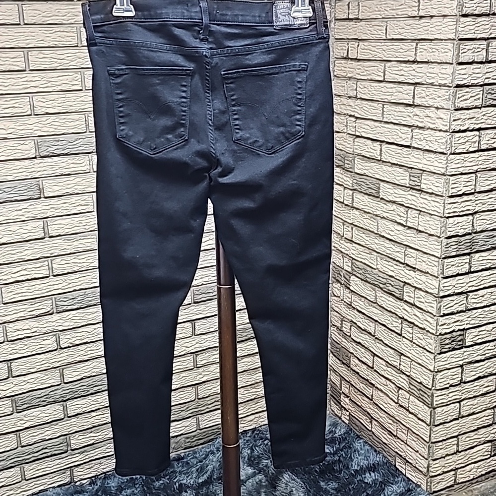 Levis 720 High Rise Super Skinny Jeans Sz 33 Black Exc condition - Picture 2 of 10